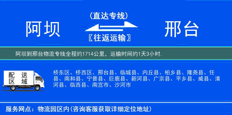 阿壩到物流專線