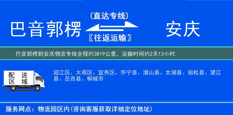 巴音郭楞到物流專線