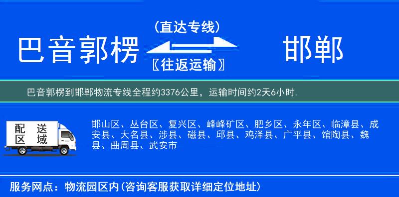 巴音郭楞到物流專線