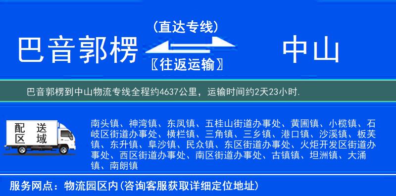 巴音郭楞到物流專線