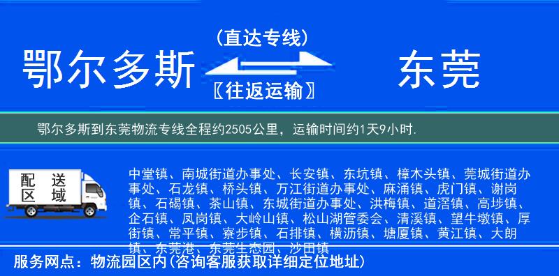 鄂爾多斯到物流專線