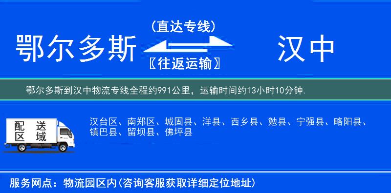 鄂爾多斯到物流專線