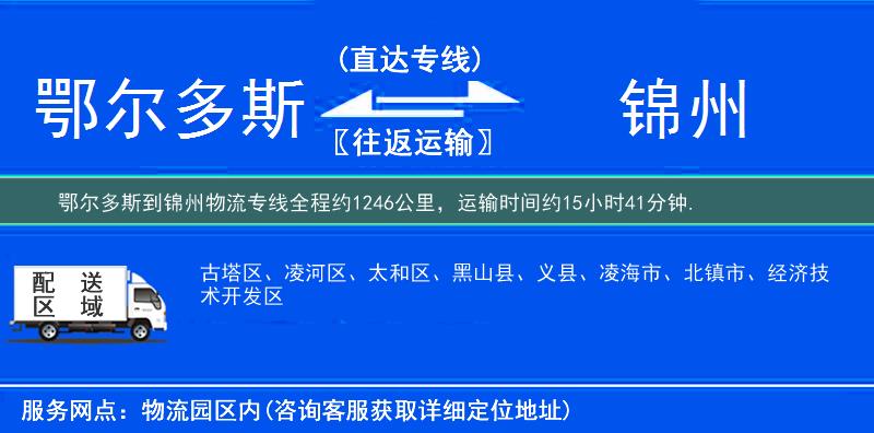 鄂爾多斯到物流專線