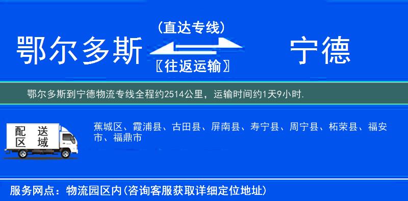 鄂爾多斯到物流專線