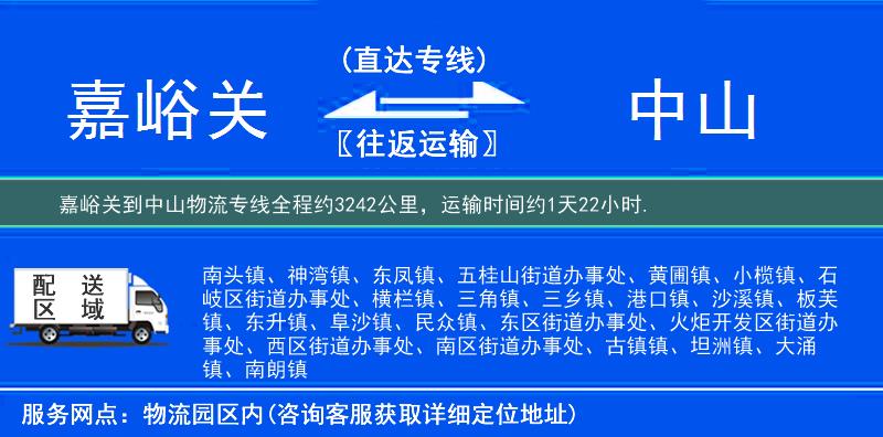 嘉峪關到物流專線