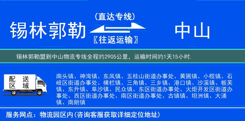 錫林郭勒盟到物流專線